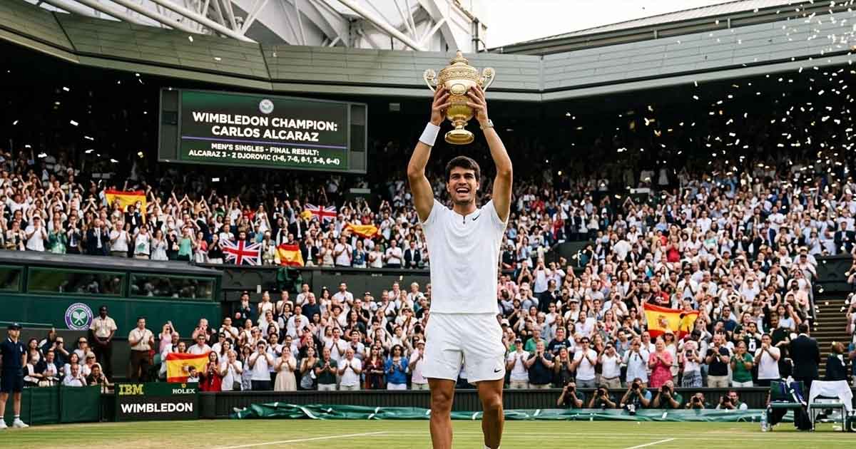 Alcaraz Claims Wimbledon Title and Exacts Revenge on Djokovic on the Grass