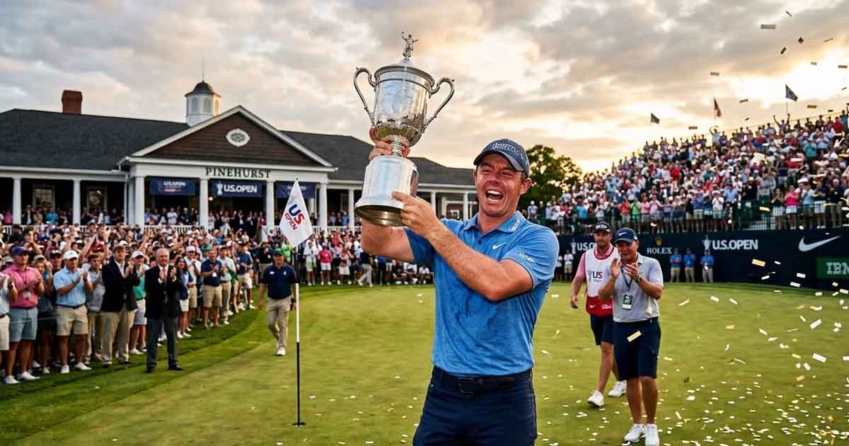 Rory McIlroy Ends a 12-Year Wait to Win the US Open in an Emotional Victory